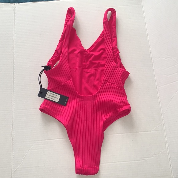 CIKADA Australia Ribbed Pink Bathing Suit - Picture 3 of 5